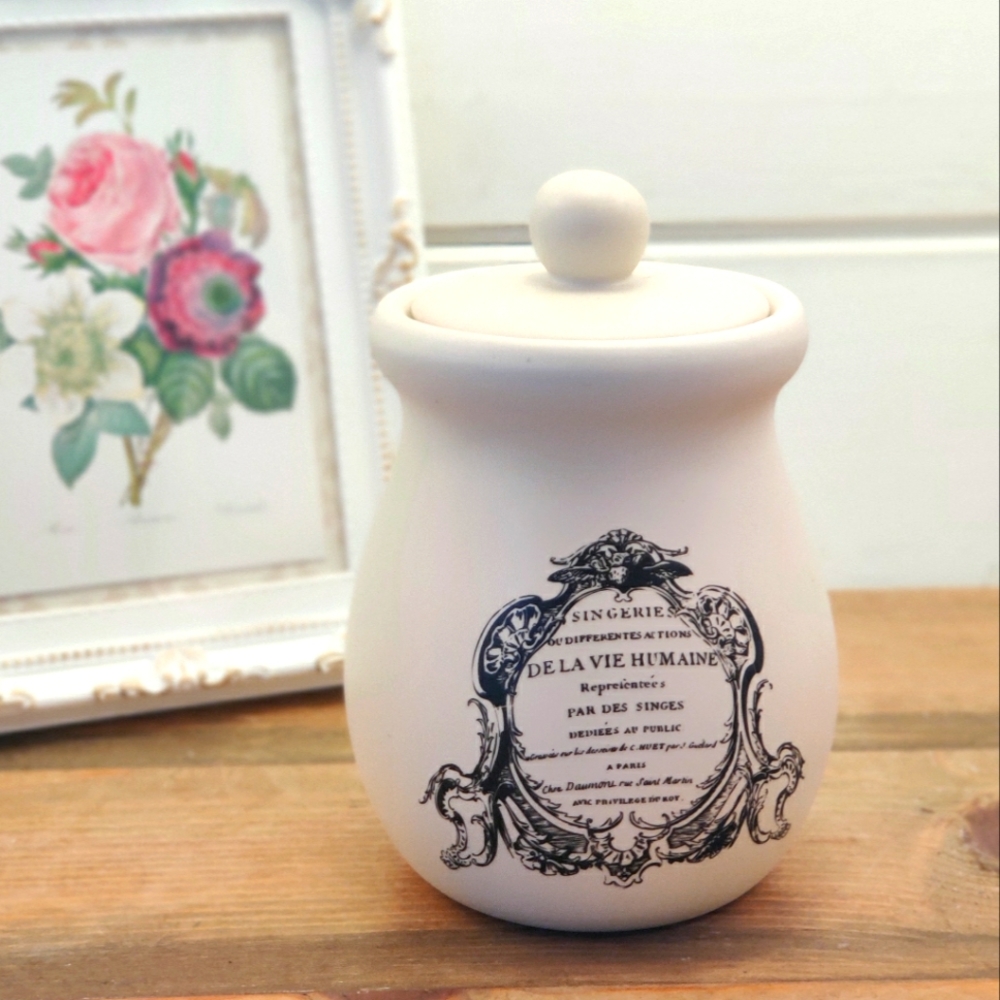 Upcycled Ceramic Candle Holder Crock With Lid